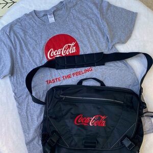 NWOT! Coca-Cola breifcase bag and FREE tshirt (size XL)